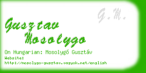 gusztav mosolygo business card
