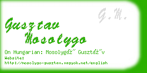 gusztav mosolygo business card